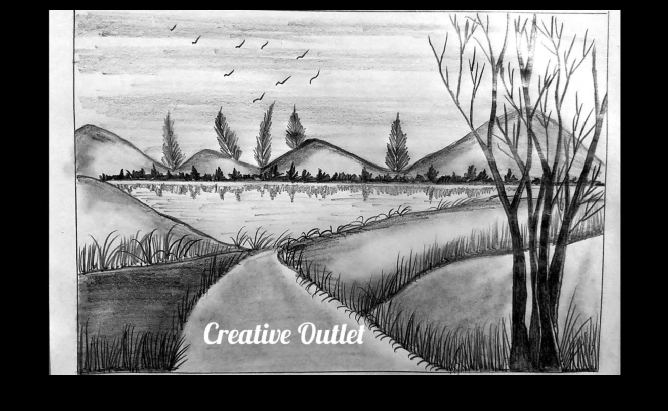 Zīmēšanas dziļums: grafīta ainavu mākslas metodes