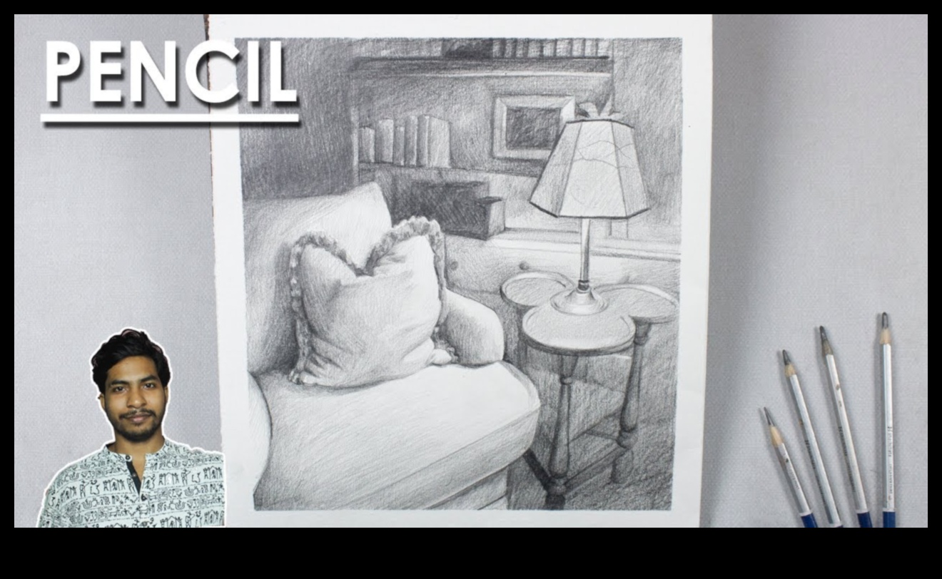 Harmonijas zīmēšana ar zīmuli: paņēmieni vienotu kompozīciju veidošanai grafītā