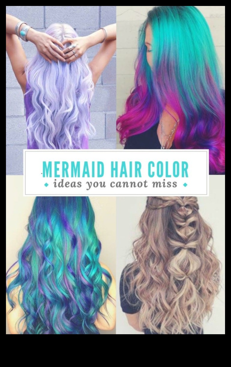 Mermaid Vibes: ienirstiet fantāzijā ar okeāna iedvesmotām matu krāsām