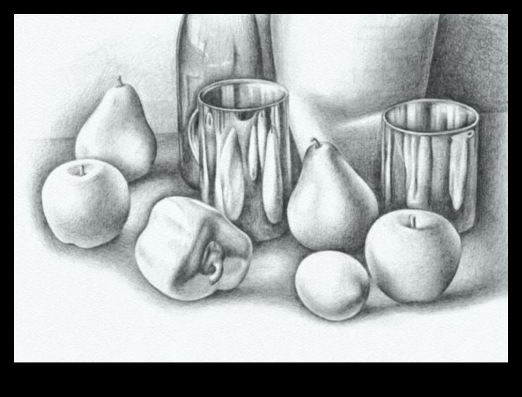 Zīmulis un pērles: elegances skicēšana klusajā dabā