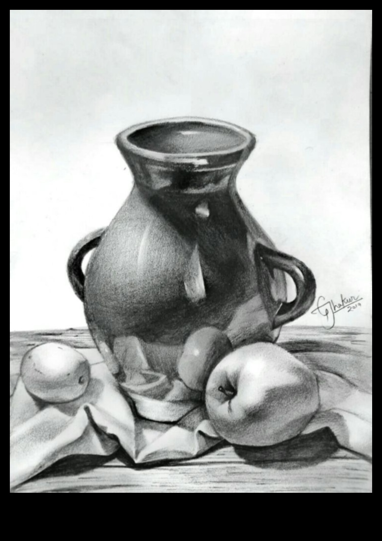 Zīmulis un pērles: elegances skicēšana klusajā dabā