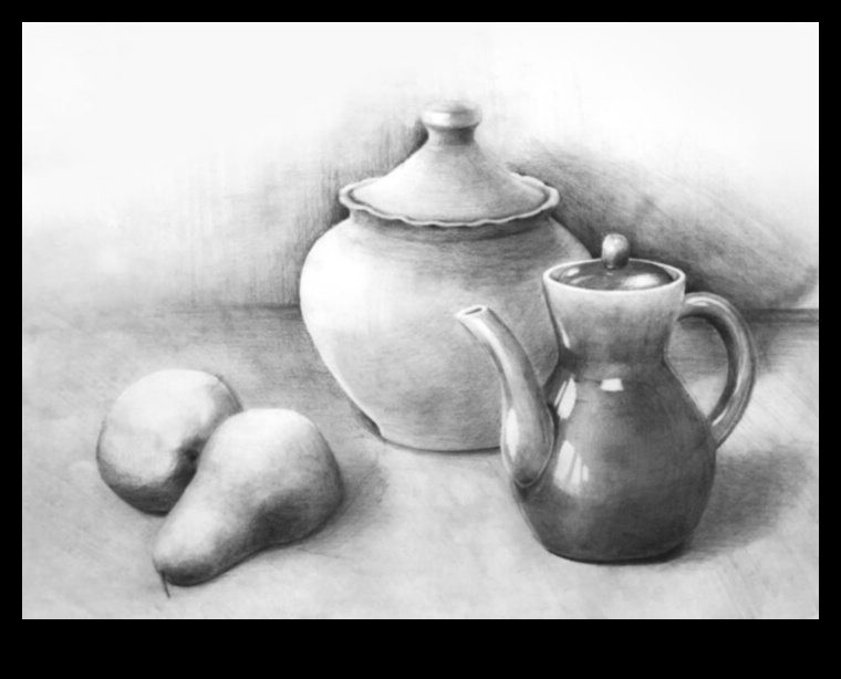 Zīmulis un pērles: elegances skicēšana klusajā dabā