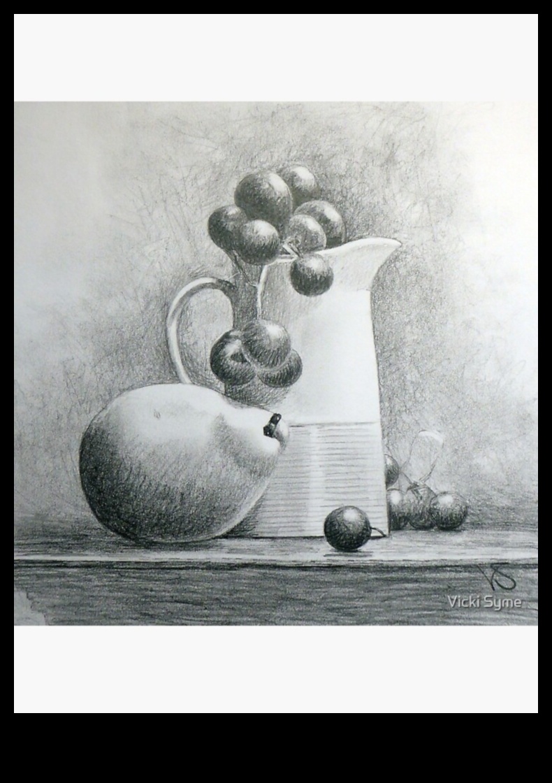 Zīmulis un pērles: elegances skicēšana klusajā dabā