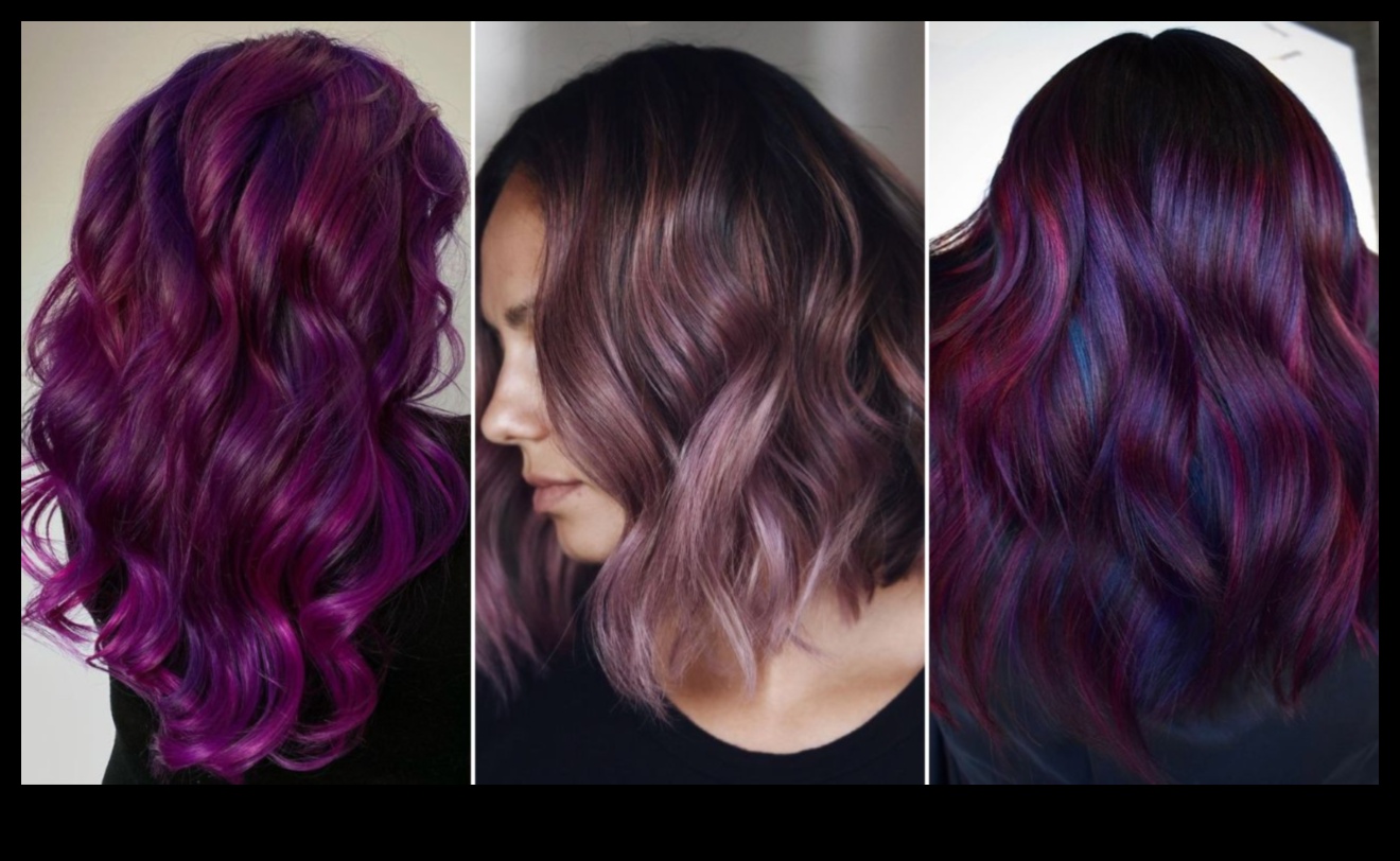 Košas violetas: violetas matu krāsas iedvesmas katram ādas tonim