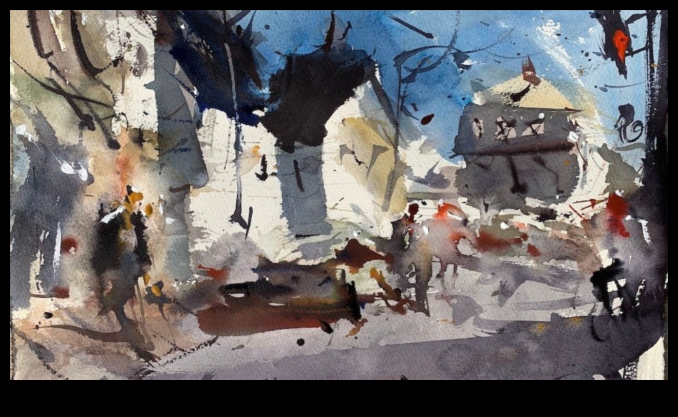 Beyond the Lines: Izpētiet abstraktās iespējas ar akvareli