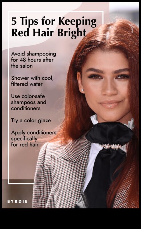 Spilgtas sarkanās krāsas saglabāšana: padomi noturīgai sarkanai matu krāsai