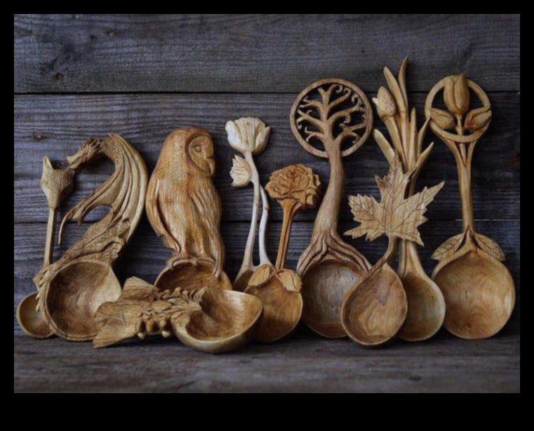 Koka karotes griešana: virtuves piederumu izgatavošana ar raksturu