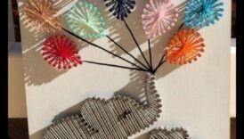 Stīgu māksla bērniem — ģeometrisku dizainu veidošana ar krāsainām stīgām