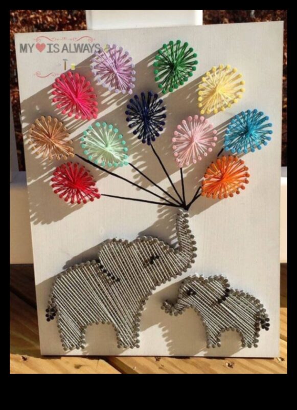 Stīgu māksla bērniem — ģeometrisku dizainu veidošana ar krāsainām stīgām